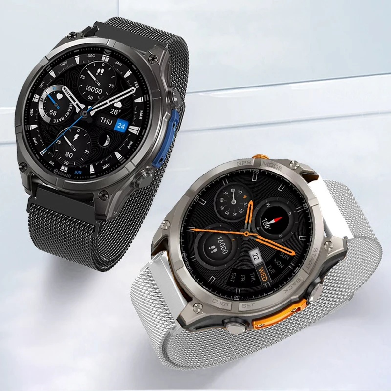 Bucle milanés de 22mm para Zeblaze Vibe 8 7 7 Pro 7 Lite pulsera de Metal para Zeblaze Beyond 3Plus/GTS 3 GTR 3Pro/Stratos 4 3 2 Ultra