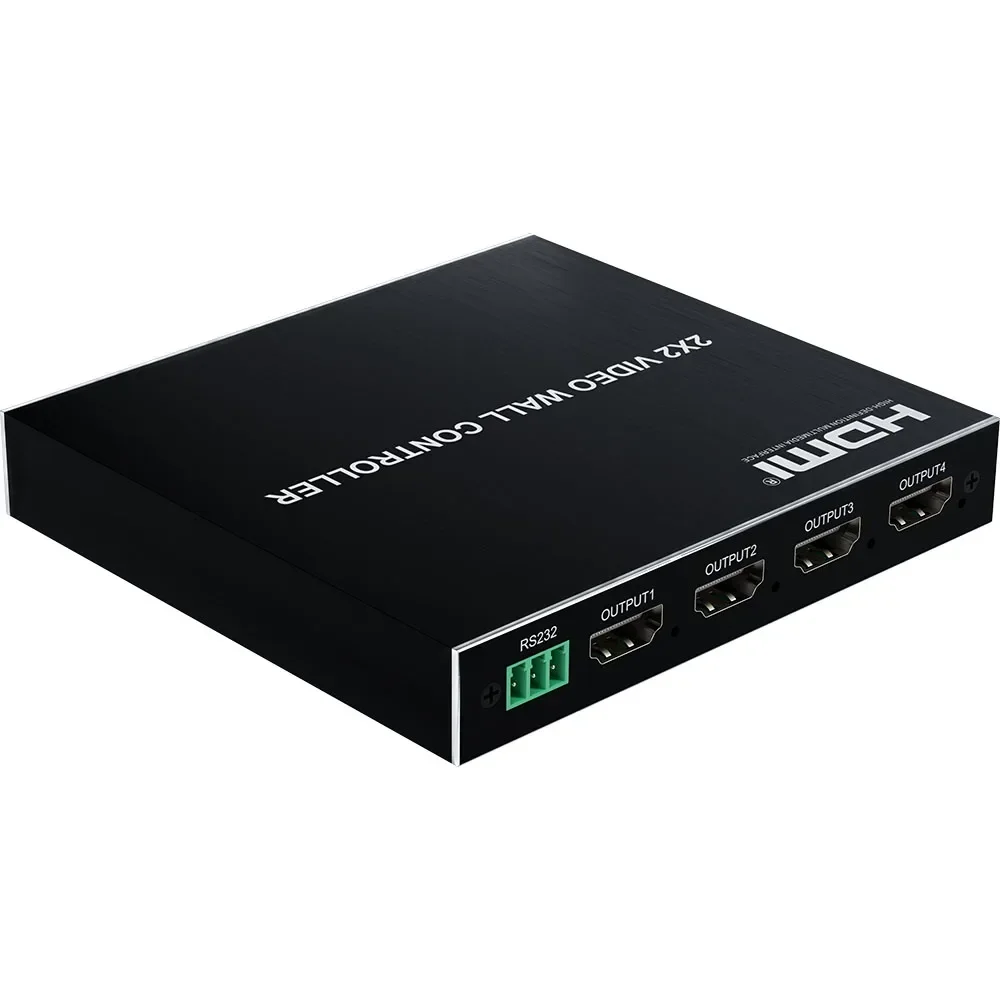 Controlador de pared de vídeo HDMI, 2x2, HD 1080P, 1x2, 1x4, 1x3, 3x1, 4x1, procesador de costura de pantalla múltiple, empalmador de caja de empalme de TV, giro de 180 ° - imagen 3