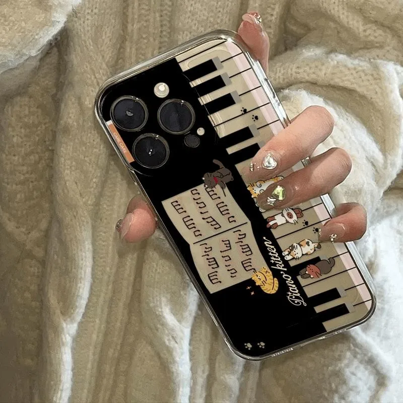 Funda de Piano Animal para iPhone 17Pro 16 15 14 13 12 11 Pro Max 7 8 Plus funda suave a prueba de golpes - imagen 3