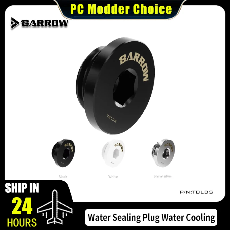 Accesorios de sellado de tapón de parada de agua Barrowch, llave hexagonal, tapa final para apretar a mano, sello de bloqueo, negro, plateado y blanco, TBLDS - imagen 2