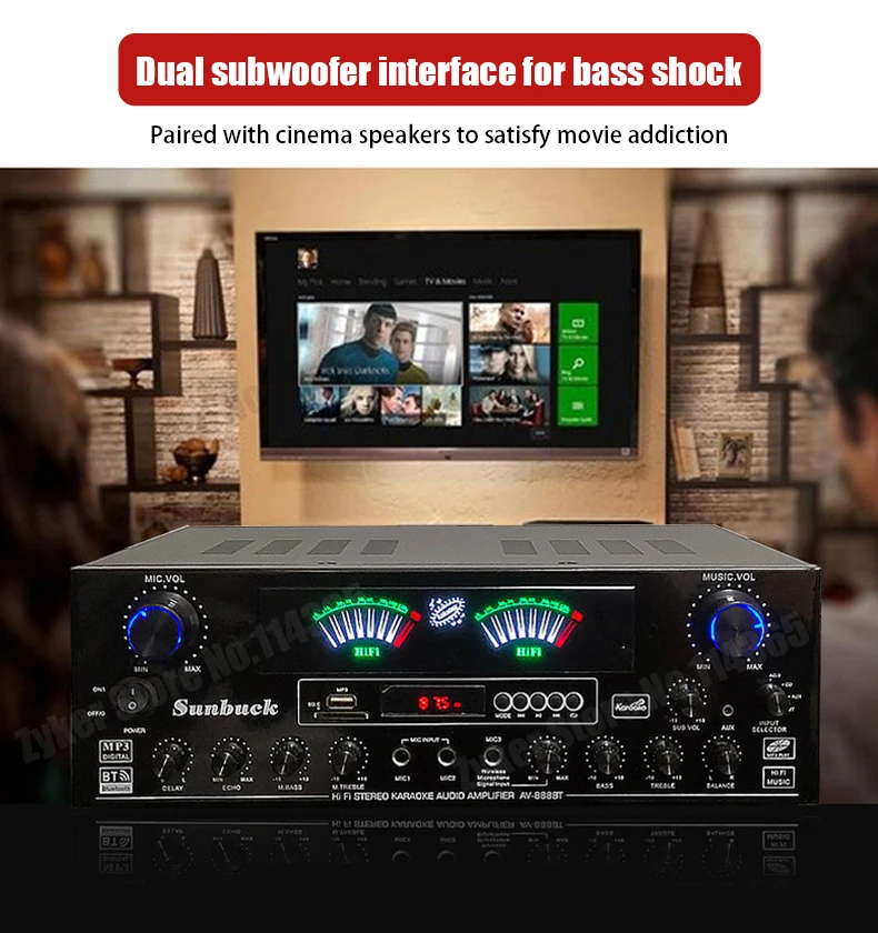 Dual 888BT Amplificador HiFi Bluetooth 4000W para coche y casa - imagen 3