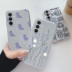 Funda Transparente Samsung Galaxy M35 5G con Flores y Mariposas