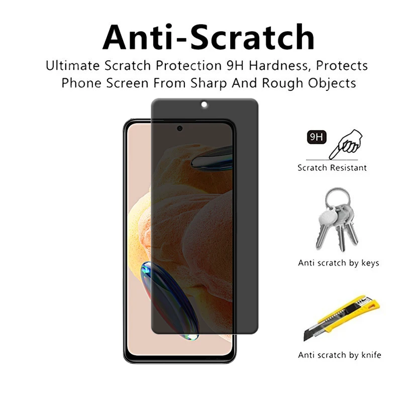 Protector de pantalla para Xiaomi Redmi Note 12 Pro, cristal antiespía 9H, 4G, 4G - imagen 2