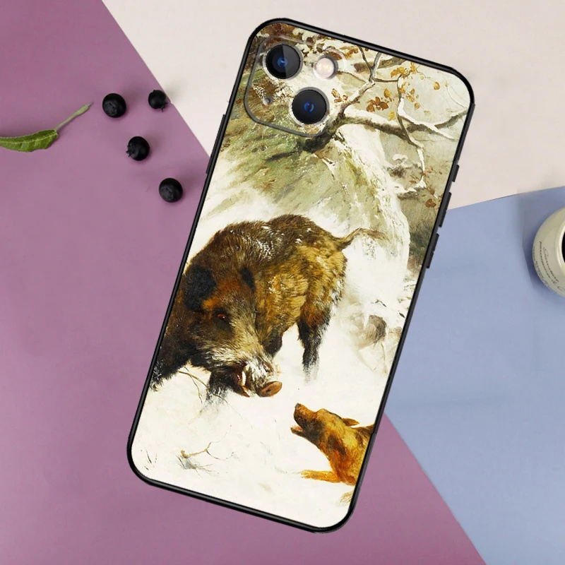 Funda de jabalí para iPhone 14 13 11 12 16 15 Pro Max 12 13 Mini X XR XS MAX 7 8 14 16 15 Plus contraportada - imagen 4