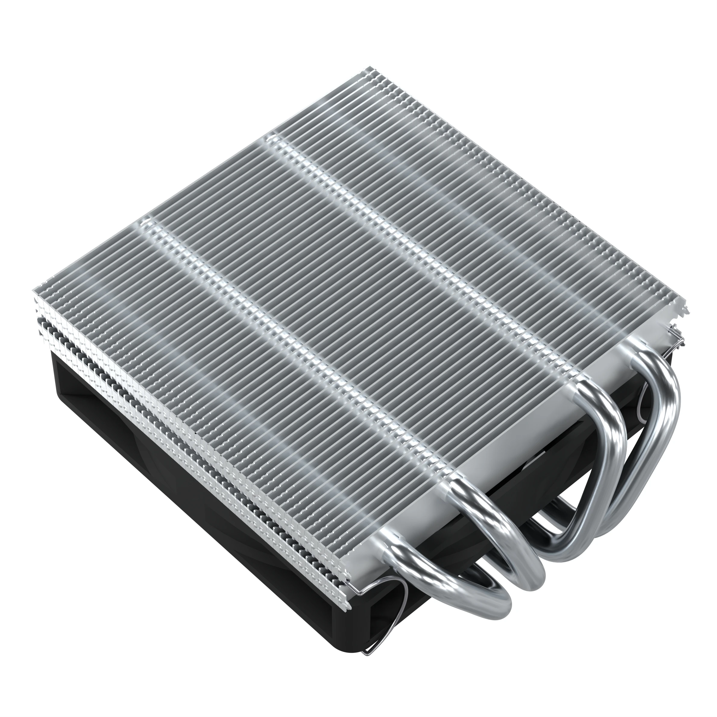 METALFISH DH380 Enfriador de CPU de perfil bajo de 38 mm Radiador de 4 tubos de calor para plataforma compacta 1700/1200/115x/AM5 AM4 Mini ITX - imagen 4