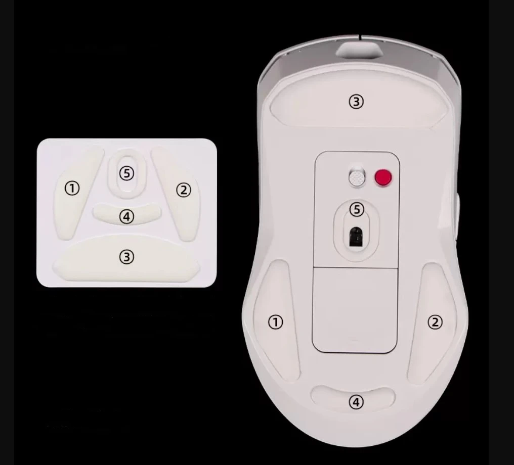 Patines de ratón Tiger ICE V2 originales para Rapoo VT9 PRO, Esports, arco blanco, PTFE, pies deslizantes suaves, 1 paquete - imagen 2