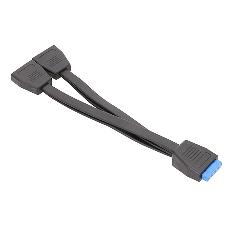 Cable divisor USB 3,0 para placa base, Cable de expansión, 19Pin/20Pin, USB3.0, 19Pin, 1 a 2, 20CM