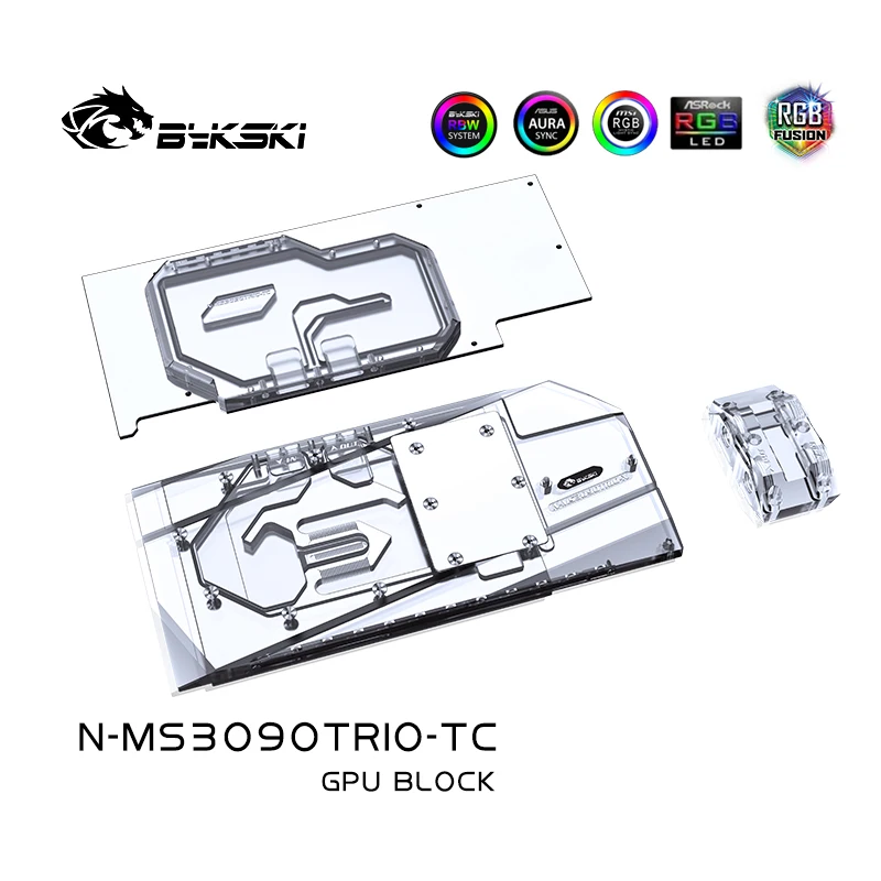 Bykski N-MS3090TRIO-TC GPU bloque de agua para MSI RTX 3080 3090 GAMING /SUPERIM TRIO X tarjeta de vídeo/placa trasera activa de radiador de cobre - imagen 2