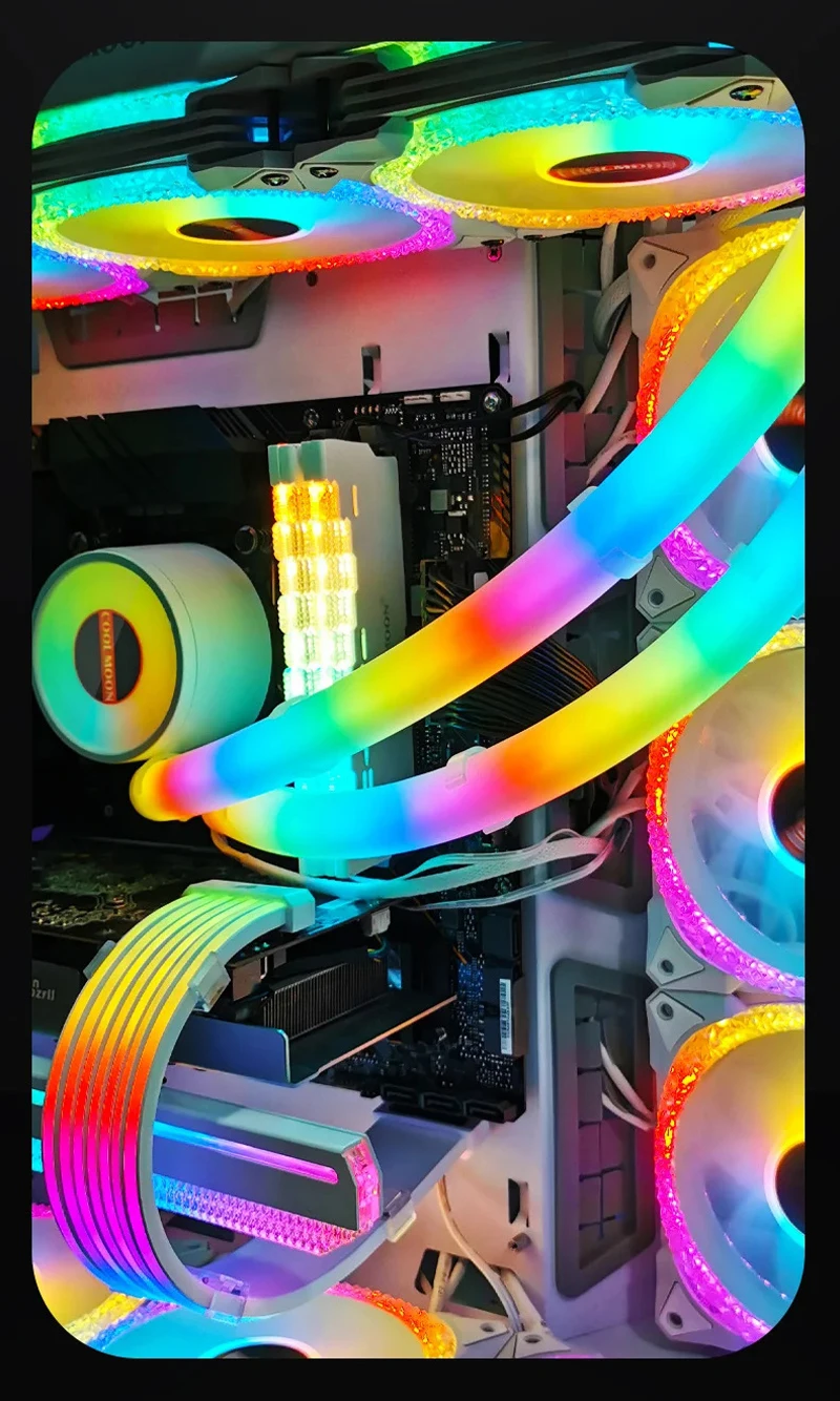 Enfriador de agua, tubo suave, chaleco ARGB, 5V, 3 pines, fluido, accesorios de refrigeración DIY, tubo refrigerado por agua, cubierta de lámpara de luz LED, manguera de refrigeración por agua - imagen 4