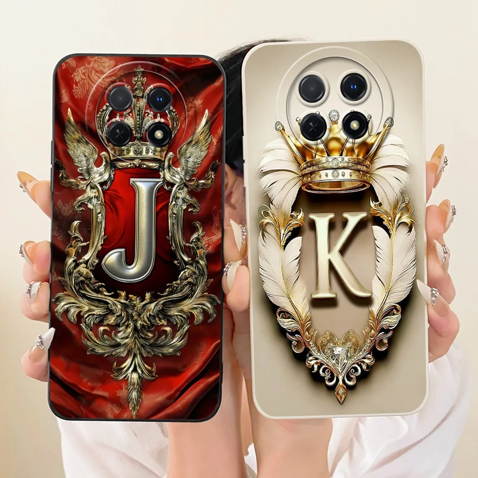 Para Huawei Nova Y91 funda STG-LX1 STG-LX2 Linda corona letras cubierta a prueba de golpes Fundas de teléfono para Huawei Nova Y91 NovaY91 Fundas suaves