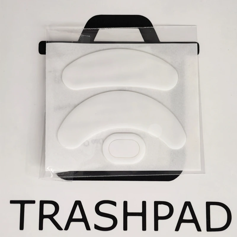 1 Juego de patines para ratón TRASHPAD PTFE, pies para Rapoo VT3S, tamaños de mano pequeños a medianos, deslizadores de ratón de Control rojo, diseño antihundimiento de 0,8mm - imagen 2
