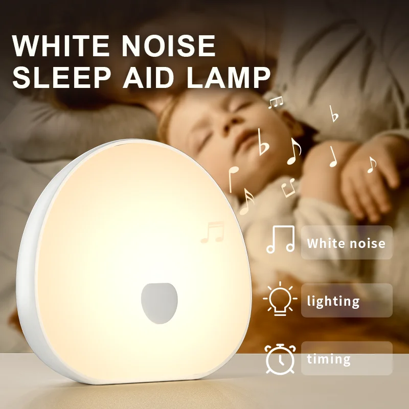 Portable Night Light with 10 Natural White Noises - Sleep Sound Machine for Nursery, Bedroom, Relaxation, Type-C Charging, Timer - imagen 2