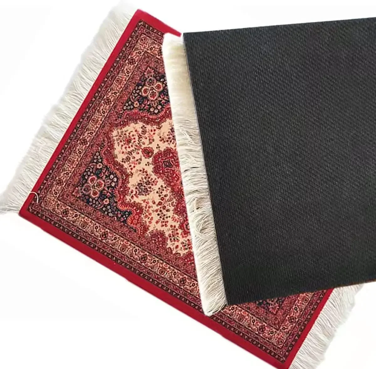 Mini alfombra tejida persa, alfombrilla para ratón, alfombra con patrón, alfombrilla para ratón con flecos, estilo Retro, decoración de mesa para el hogar y la Oficina, artesanía - imagen 5