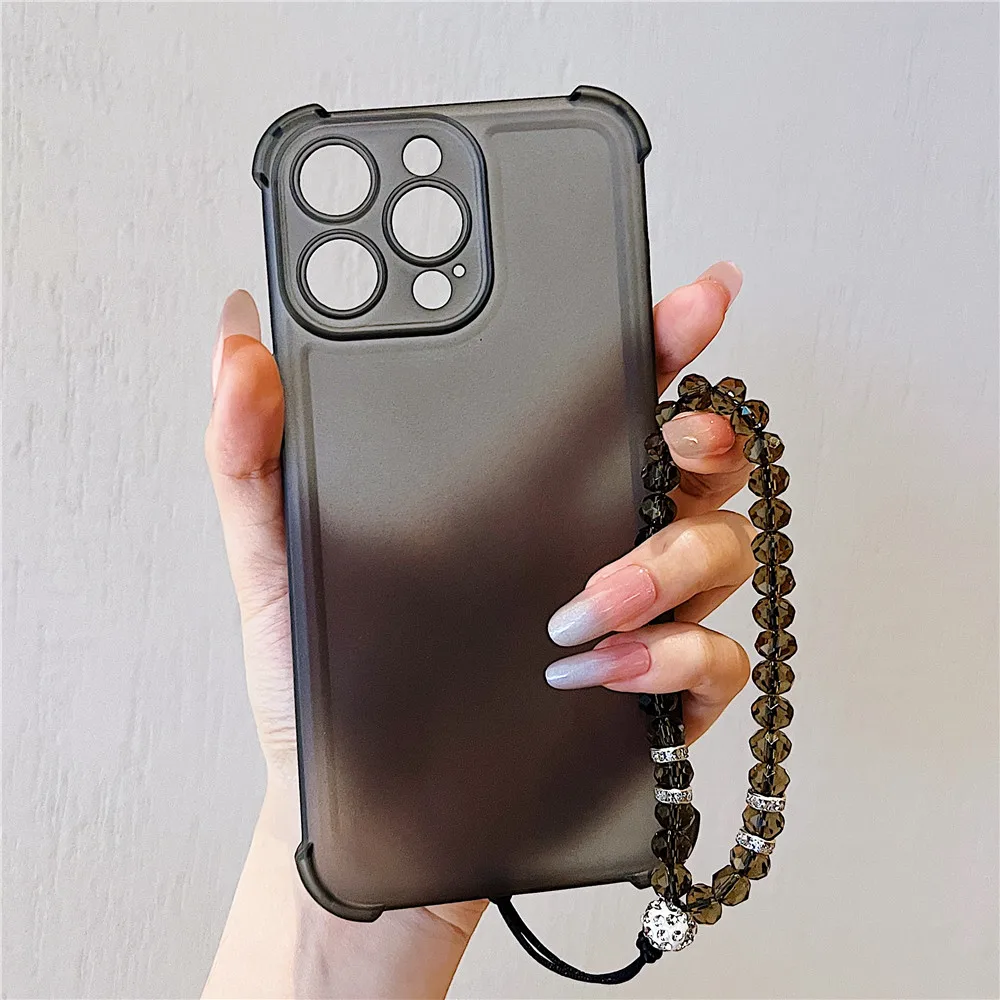 Funda de teléfono mate a prueba de golpes con Airbag para Xiaomi Redmi Note 12 Pro 5G 11S 10S 12 11 10 Pro pulsera de cristal funda de silicona - imagen 5