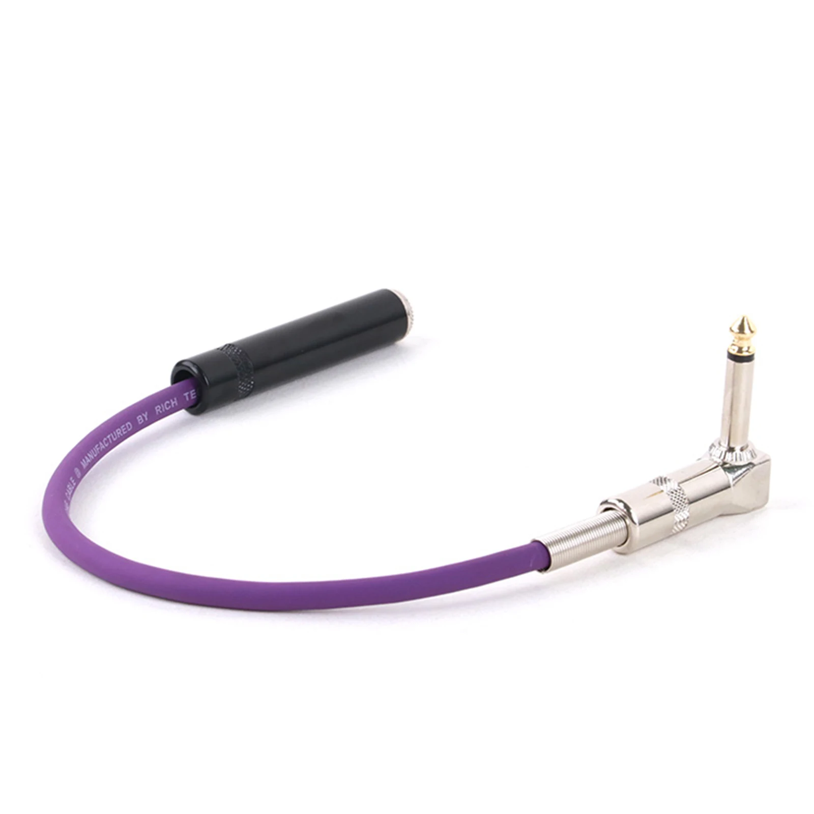 Cable de Audio estéreo hembra de ángulo recto, 1/4 pulgadas TS Mono macho a recto 6,5, curva de 90 grados, Cable de extensión de Audio 6,35 M-15M, 1 unidad - imagen 4