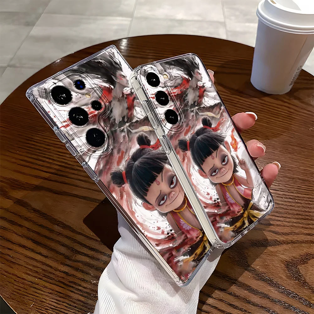 Nezha Funda de teléfono para Samsung S25 Ultra Funda Galaxy S24 Plus S23 S22 S21 S20 FE transparente a prueba de golpes Funda de silicona suave Coque - imagen 2