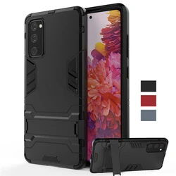 Para Samsung Galaxy S20 FE Funda S20 Fan Edition TPU Bumper Robot Holder Soporte Funda de teléfono con armadura a prueba de golpes para Samsung S20FE