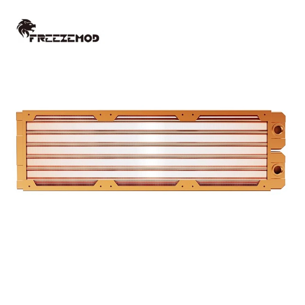 Radiador FREEZEMOD de cobre rojo de 360mm para ventiladores de 12CM, espesor de rosca G1/4 pulgadas, 45mm, disipador de calor para PC, TSRP-ZT-360SC de refrigeración por agua - imagen 5