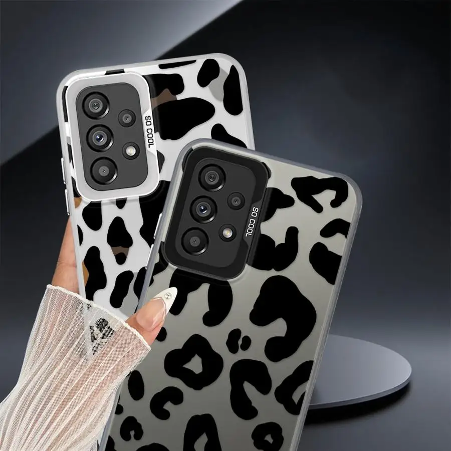 Funda blanda para Samsung Galaxy A54 A73 A26 A36 A51 A56 A55 A35 A52 A72 A53 A71 Arte leopardo - imagen 5