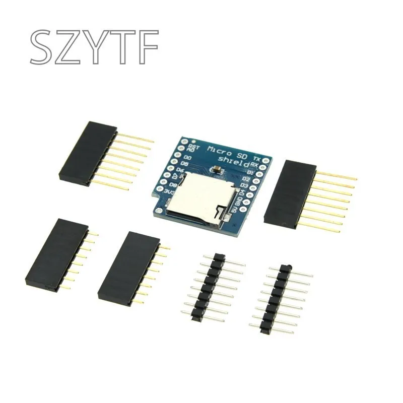 Escudo de tarjeta Micro SD para WeMos D1 mini - Placa de expansión SD TF, interfaz SPI para registro de datos
