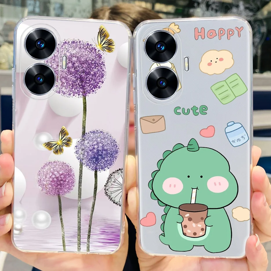 Funda de teléfono para Realme C55 4G RMX3710, cubierta pintada de colores, suave y delgada, para Realme C55 C55 RealmeC55 - imagen 4