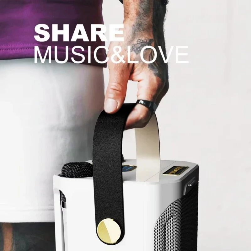 Altavoz de Karaoke inalámbrico para cantar doble con soporte para teléfono móvil, micrófono portátil, Altavoz Bluetooth, KTV al aire libre, el más nuevo - imagen 5