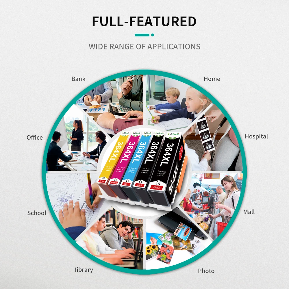 Cartucho de tinta 364XL para impresora HP 364 XL HP364 Compatible Photosmart 5510 5515 6510 B010 B109 B209 Deskjet 3070A - imagen 5