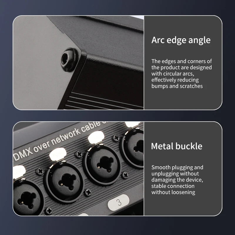 Cable XLR multired de 4 canales y 3 pines para iluminación de sonido de escenario y estudio de grabación a extensor de señal de red Ethernet RJ45 - imagen 2