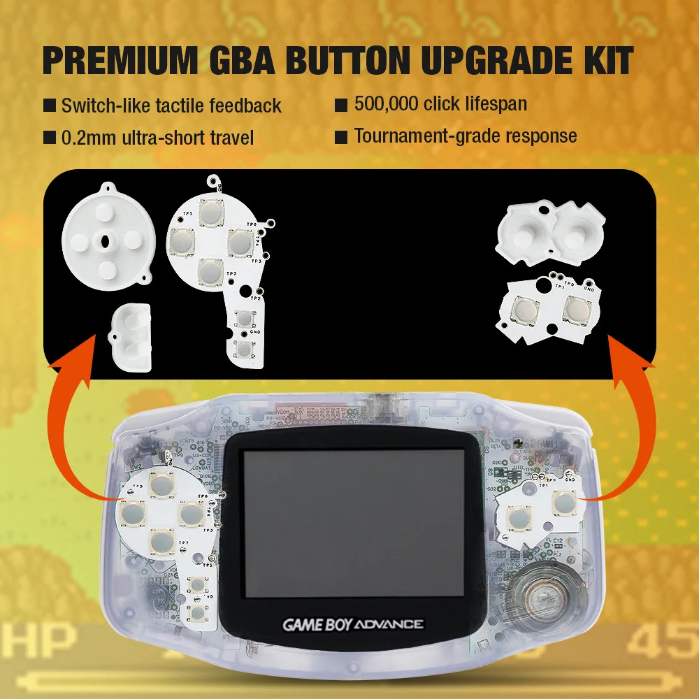 Modificar el Kit de botones de membrana de cambio GameBoy para consola GBA, botón de máquina de cambio para llave SP de cambio GBA - imagen 2