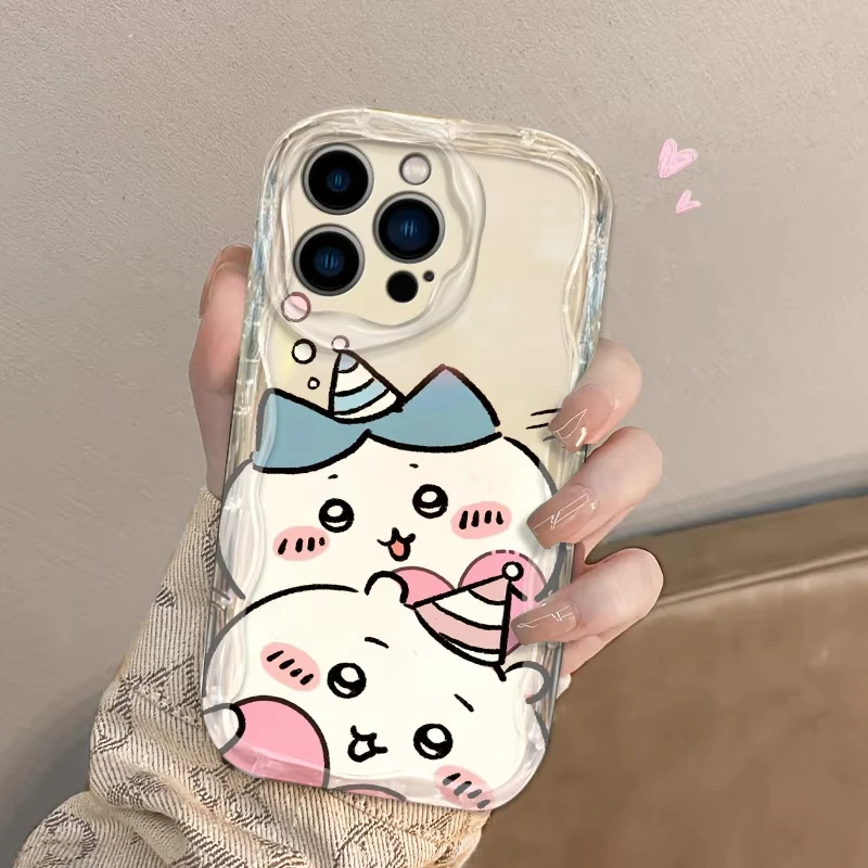 Usagi Chiikawa Hachiware lindo para Apple iPhone 15 14 13 12 11 XS XR X Pro Max Plus onda aceite TPU funda de teléfono - imagen 4