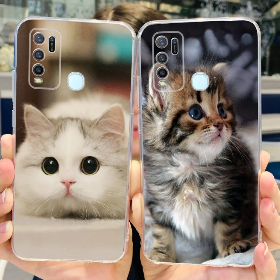 Funda de silicona para Vivo Y30, carcasa pintada a la moda, transparente, suave, TPU, bolsas para teléfono Vivo Y50 Y 30 VivoY50, 1935, 1938 - imagen 2