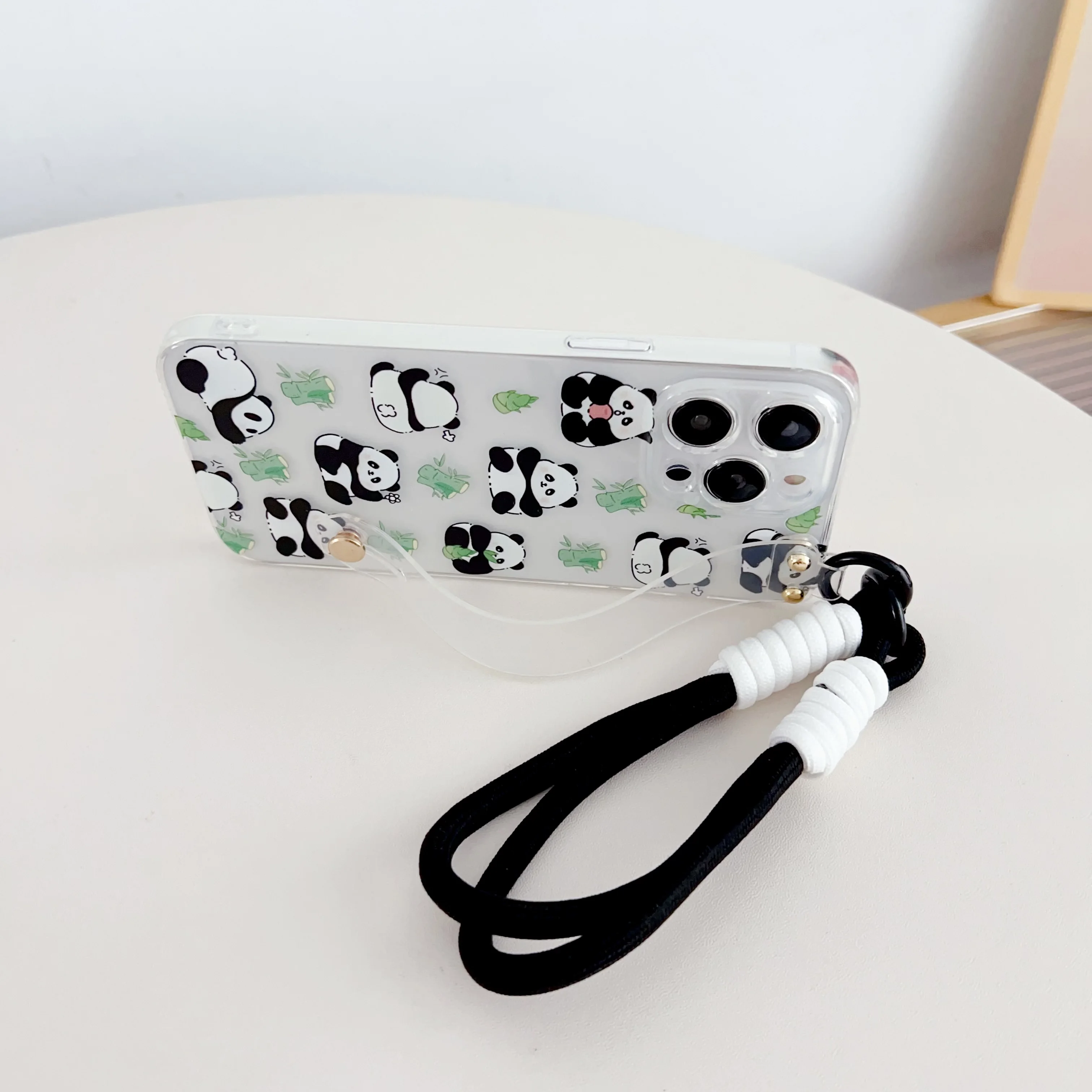 Para Xiaomi 10 11 12 13 Pro T lite Ultra Poco F3 F4 X3 M3 X4 X5 M4 C40 C50 M5 funda de Panda tumbada correa de muñeca - imagen 5