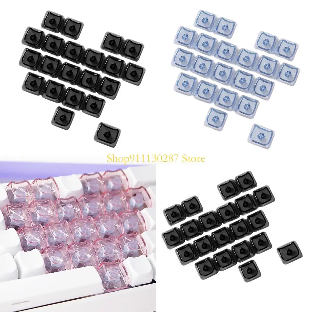 J1HC 21 Love No Turveds retroiluminado Transparentes teclados Cap Perfil Mao para Oficina juegos uso nocturno