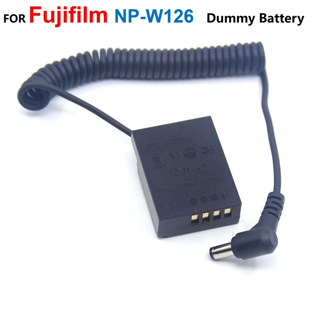 Cable de resorte ​ CP-W126 acoplador CC NP W126 batería simulada para Fuji X-E1 X-E2S X-A2 X-T2 XT3 XA5 XA7 XA20 X100F X100V HS35EXR XT200
