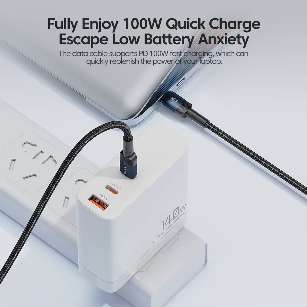 Toocki Cable USB-C 100W Carga Rápida para MacBook Samsung - imagen 2