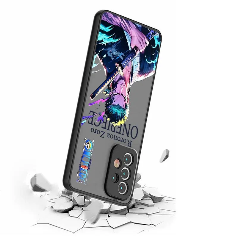 Funda de teléfono de una pieza Luffy Trend Zoro para Samsung A56 A42 A36 A34 A33 A32 A23 A16 A04 A03 Note 20 5G esmerilado translúcido - imagen 3