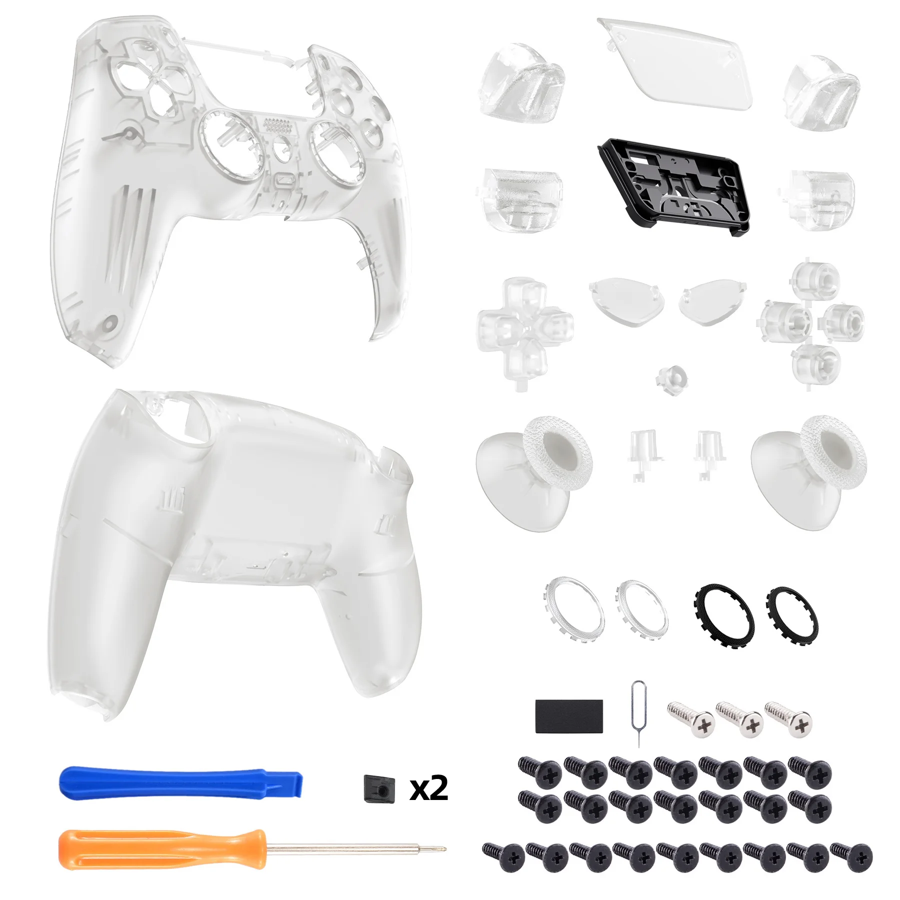 eXtremeRate for ps5 Controller BDM-030/040/050 Full Set Housing Shell Buttons Touchpad Cover - Glow in Dark - Green - imagen 5