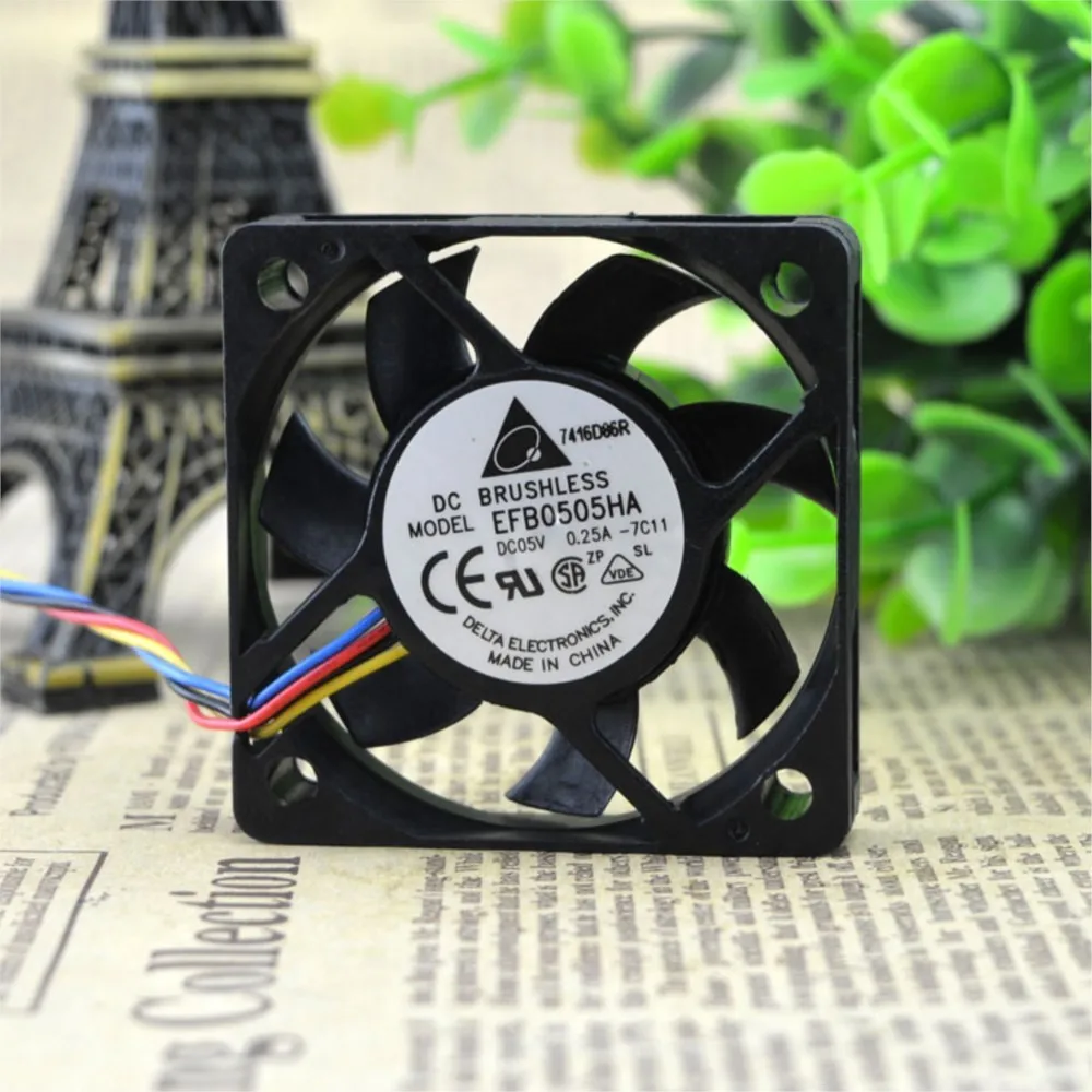 Ventilador 5010 para Delta EFB0505HA-BN27 50x50x10mm 5V 0.25A doble bola 4 pines 3700RPM ventilador de CPU delgado - imagen 3