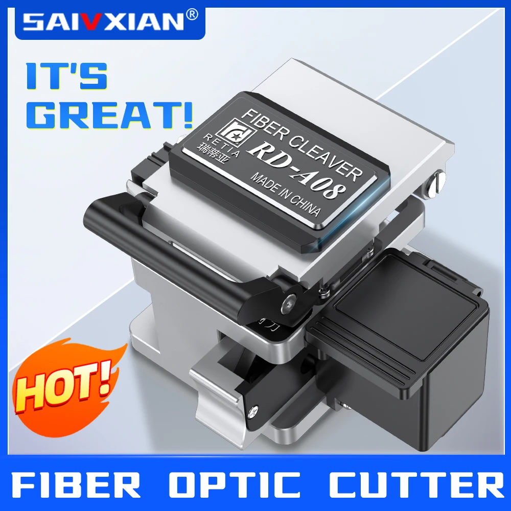 Cortador de fibra óptica SAIVXIAN RD-A08 RD-A06, cuchilla de fibra de alta precisión con caja de desecho, corte de cuchilla de fibra óptica de 50000 Lifes - imagen 2