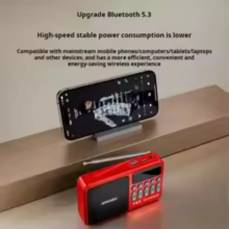 SANSUI F65 Altavoces Bluetooth inalámbricos portátiles Radio FM Subwoofer HI-FI para exteriores Admite salida de auriculares Unidad USB Tarjeta TF AUX - imagen 4