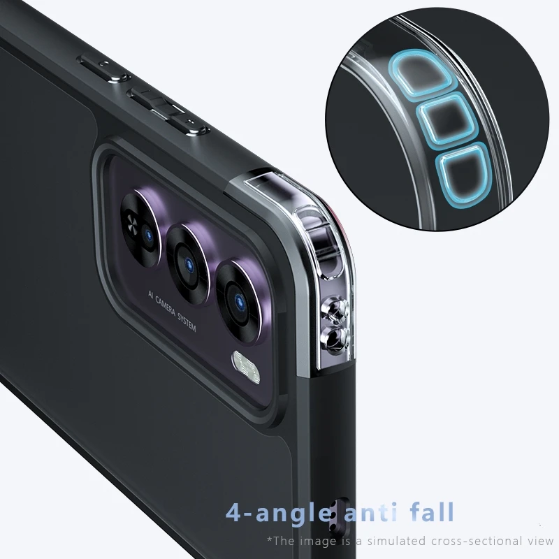 Funda para OPPO Reno 12 Pro, cubierta a prueba de golpes, mate, esmerilada, transparente, 5G - imagen 4