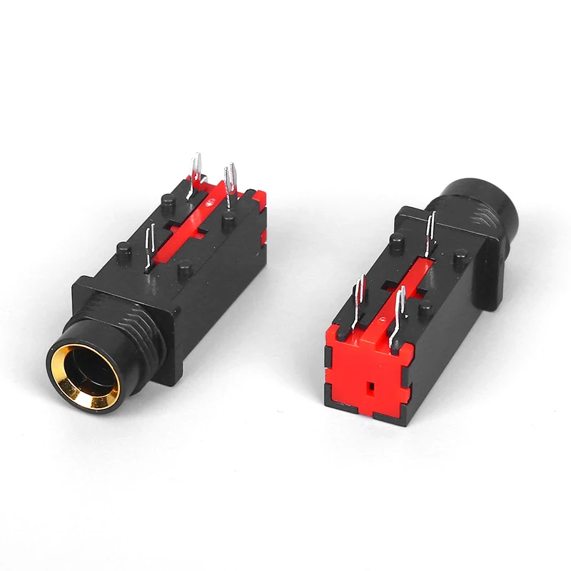 10 Uds PJ-309 conector de Audio de 6,35mm toma de Audio estéreo de 3 pines línea de soldadura de micrófono para enchufe de micrófono PJ309 - imagen 4