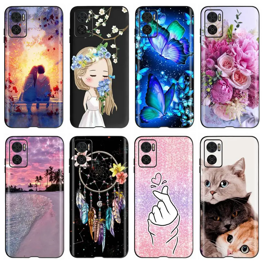 Para Motorola Moto E22 E22i funda bonita de dibujos animados funda de teléfono de silicona suave para Motorola Moto E22i Fundas MotoE22 MotoE22i Shell