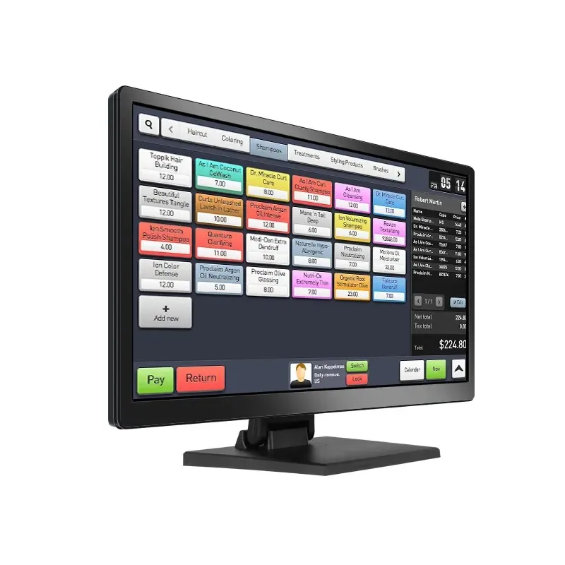 Monitores de pantalla táctil de 27 ", pantalla Lcd Pos Tft de 27 pulgadas, Monitor de pantalla táctil capacitiva de 10 puntos, VGA + HDMI + USB 1920*1080 - imagen 2