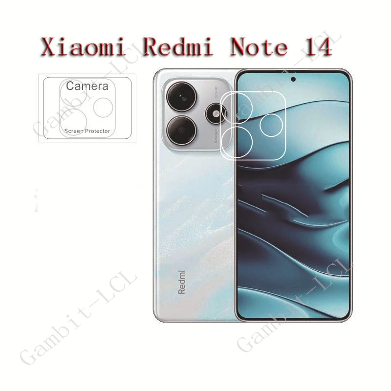 Lente de cámara integral 3D para Xiaomi Redmi Note 14 Pro + vidrio templado RedmiNote14Pro Note14Pro película protectora de pantalla trasera - imagen 2