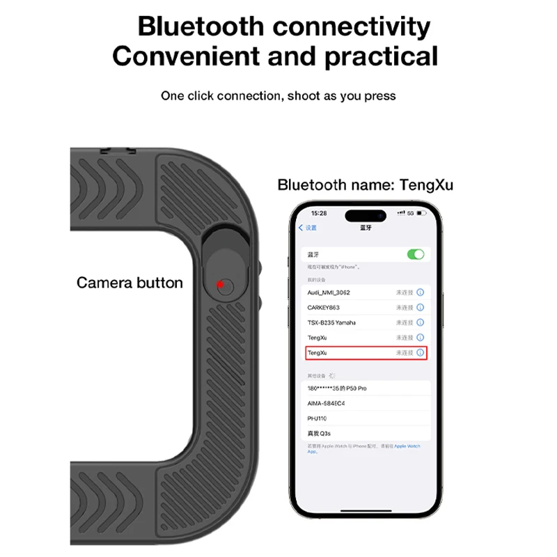 Anillo LED con Bluetooth para Selfie y Vídeo – Recargable Portátil - imagen 2