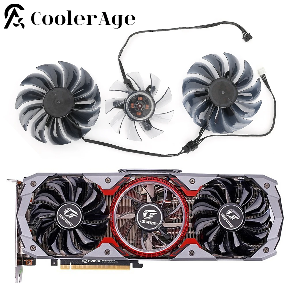 Nuevo ventilador de tarjeta de vídeo Original 75MM 90MM PVA080E12R para iGame colorido GeForce RTX 2080 Ti 2080 2070 2060 GTX 1660Ti 1660 ventilador GPU