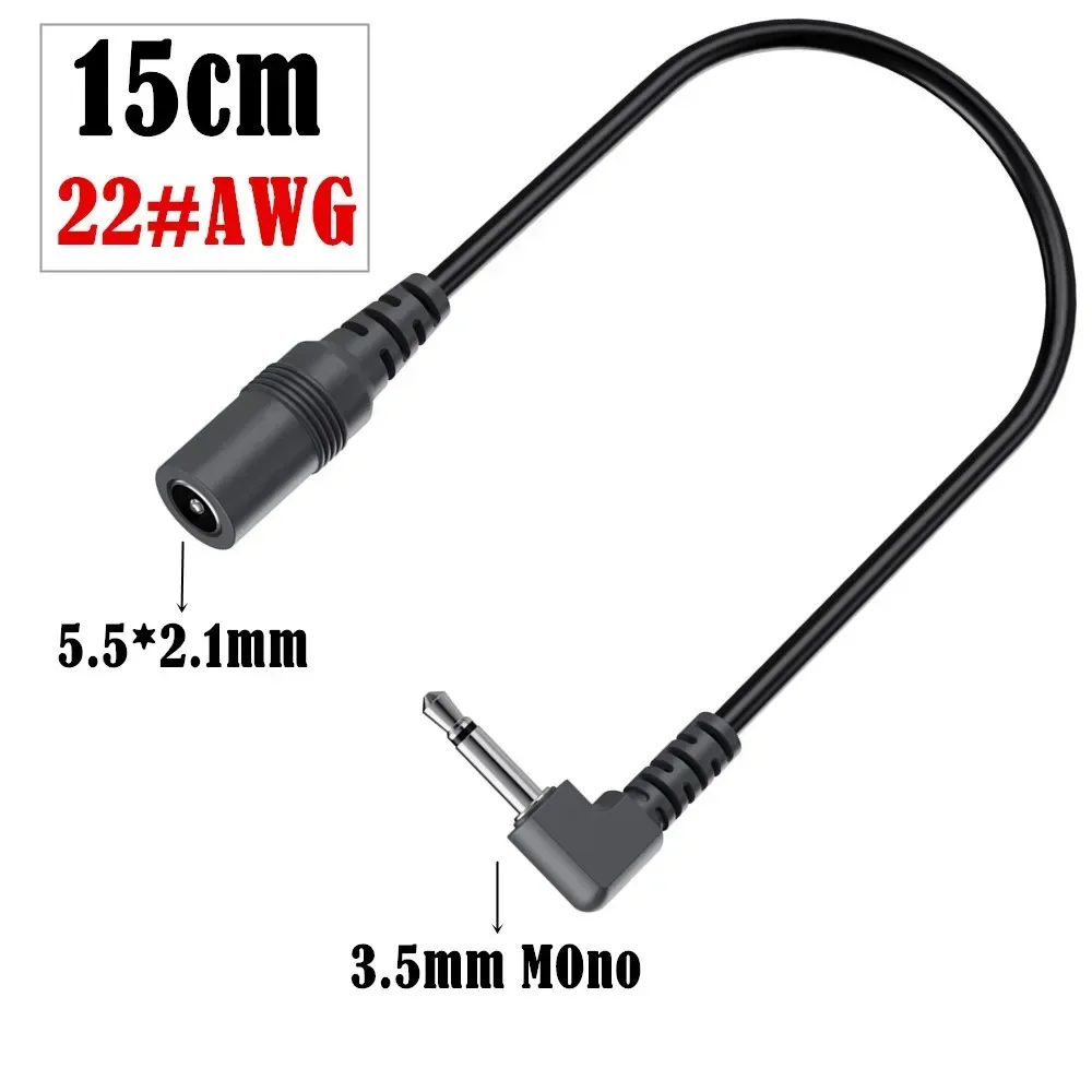Cable convertidor de fuente de alimentación de 5,5mm (2,1mm) a 3,5mm (1/8 "), línea CC para pedales de efectos de guitarra eléctrica Electro Harmonix Eh DOD
