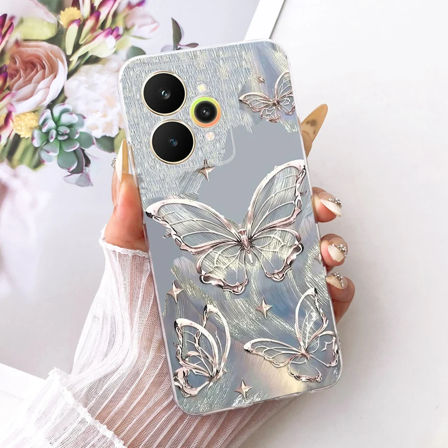 Para Realme 15 Pro funda RMX5101 hermosa mariposa cubierta pintada suave funda de teléfono delgada para Realme 15 Realme15 Pro 5G Fundas Coque - imagen 2