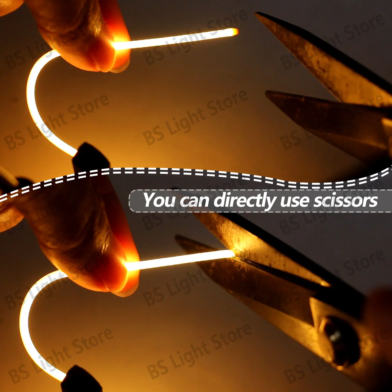 1 Uds 25/80/110/128/190/300mmLED filamento 3V iluminación 1800K filamento flexible puede cortar accesorios de bombilla LED diodo iluminación DIY - imagen 3